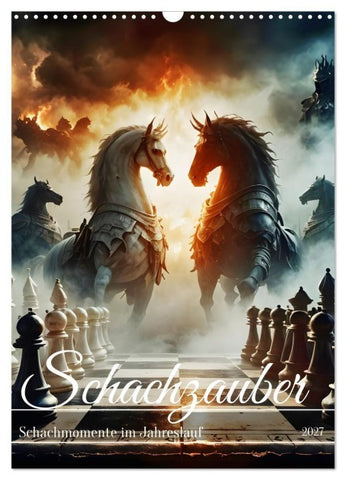 Schachzauber (Wandkalender 2027 DIN A3 hoch), CALVENDO Monatskalender