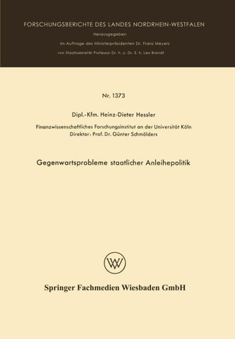 Gegenwartsprobleme staatlicher Anleihepolitik