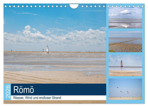 Römö - Wasser, Wind und endloser Strand (Wandkalender 2026 DIN A4 quer), CALVENDO Monatskalender