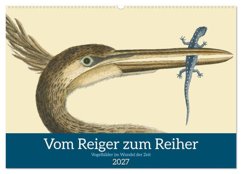 Vom Reiger zum Reiher (Wandkalender 2027 DIN A2 quer), CALVENDO Monatskalender