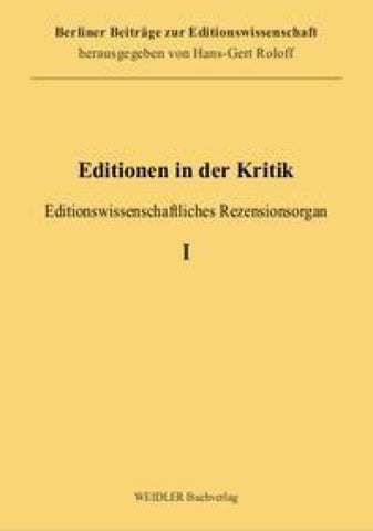 Editionen in der Kritik 1