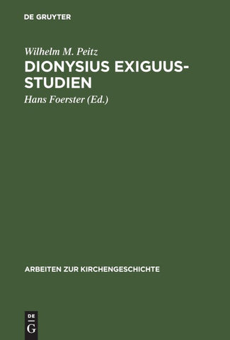 Dionysius Exiguus-Studien