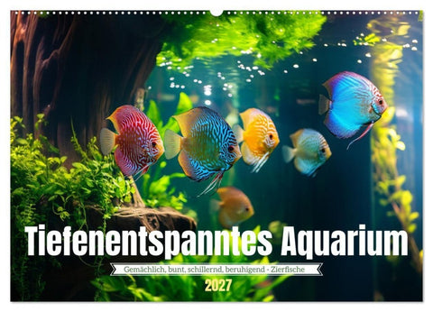 Tiefenentspanntes Aquarium (Wandkalender 2027 DIN A2 quer), CALVENDO Monatskalender
