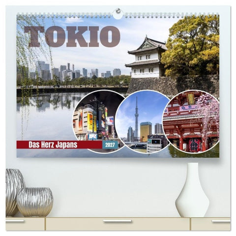 Tokio - Das Herz Japans (hochwertiger Premium Wandkalender 2027 DIN A2 quer), Kunstdruck in Hochglanz