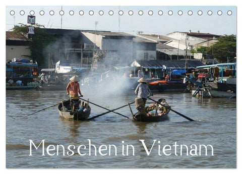Menschen in Vietnam (Tischkalender 2027 DIN A5 quer), CALVENDO Monatskalender