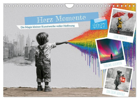 Herz Momente (Wandkalender 2027 DIN A4 quer), CALVENDO Monatskalender