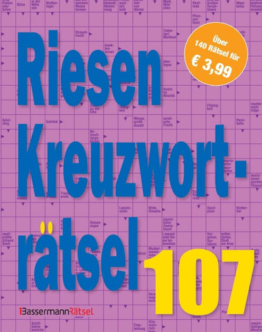 Riesen-Kreuzworträtsel 107 (5 Exemplare à 3,99 €)