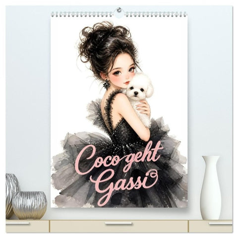 Coco geht Gassi (hochwertiger Premium Wandkalender 2027 DIN A2 hoch), Kunstdruck in Hochglanz