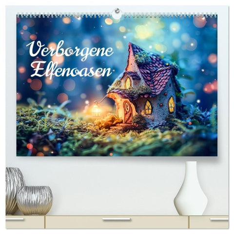 Verborgene Elfenoasen (hochwertiger Premium Wandkalender 2027 DIN A2 quer), Kunstdruck in Hochglanz