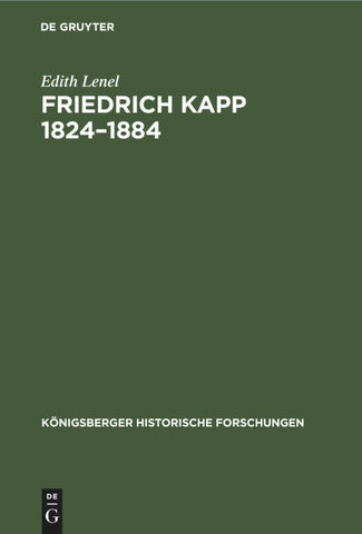 Friedrich Kapp 1824–1884