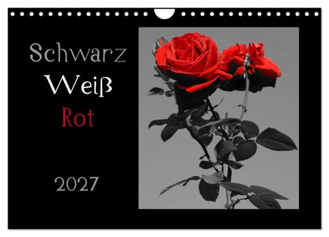 Schwarz-Weiß-Rot (Wandkalender 2027 DIN A4 quer), CALVENDO Monatskalender