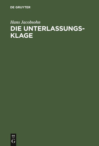 Die Unterlassungsklage