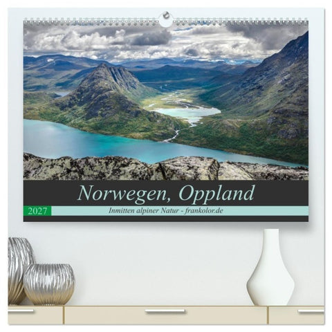 Norwegen, Oppland (hochwertiger Premium Wandkalender 2027 DIN A2 quer), Kunstdruck in Hochglanz