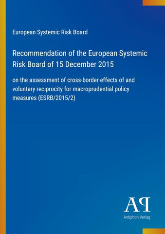 Recommendation of the European Systemic Risk Board of 15 December 2015