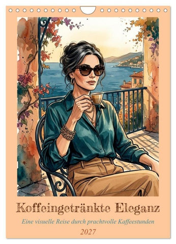 Koffeingetränkte Eleganz (Wandkalender 2027 DIN A4 hoch), CALVENDO Monatskalender