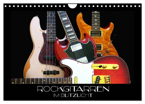 Rockgitarren im Blitzlicht (Wandkalender 2027 DIN A4 quer), CALVENDO Monatskalender