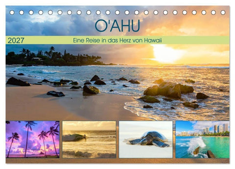 O'ahu - Eine Reise in das Herz von Hawaii (Tischkalender 2027 DIN A5 quer), CALVENDO Monatskalender
