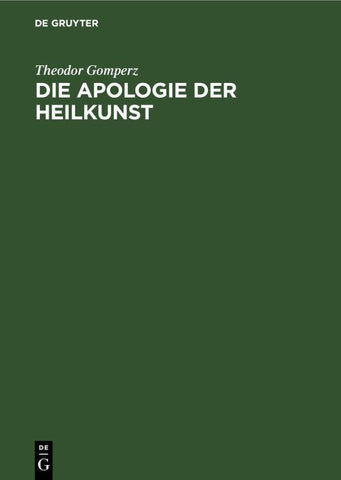 Die Apologie der Heilkunst