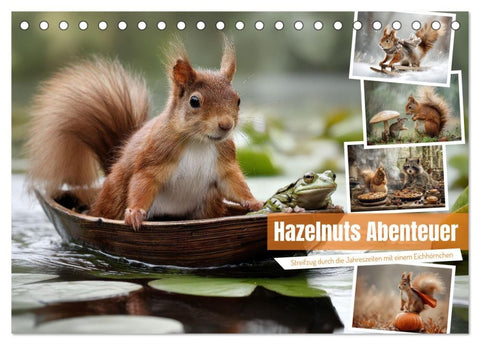 Hazelnuts Abenteuer (Tischkalender 2026 DIN A5 quer), CALVENDO Monatskalender