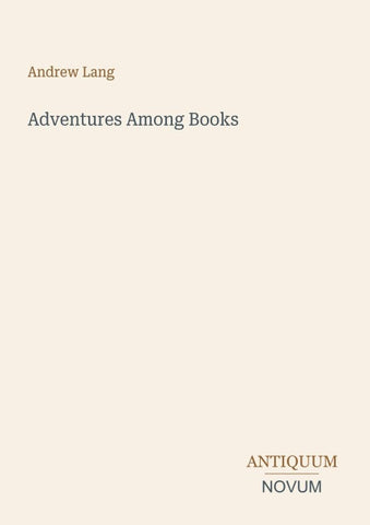 Adventures Among Books
