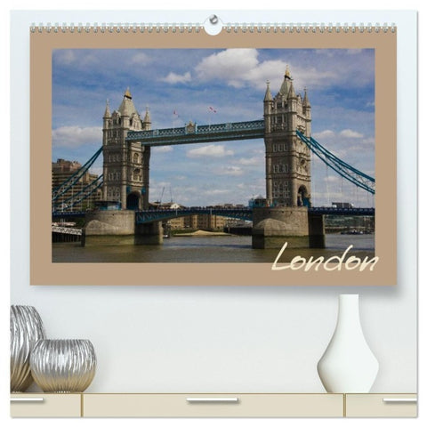 London (hochwertiger Premium Wandkalender 2027 DIN A2 quer), Kunstdruck in Hochglanz