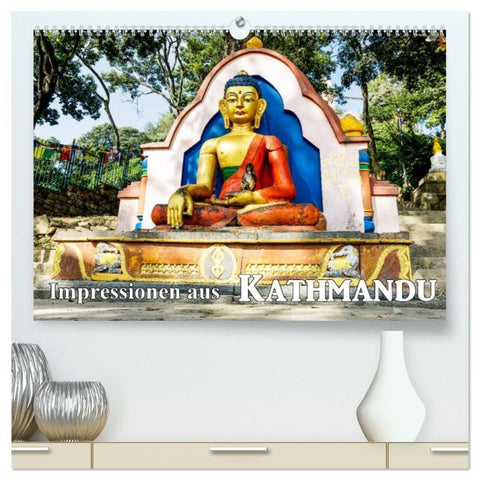 Impressionen aus Kathmandu (hochwertiger Premium Wandkalender 2026 DIN A2 quer), Kunstdruck in Hochglanz