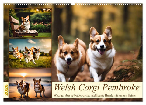 Welsh Corgi Pembroke (Wandkalender 2026 DIN A2 quer), CALVENDO Monatskalender