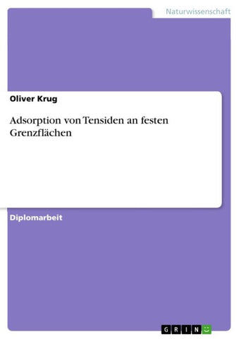 Adsorption von Tensiden an festen Grenzflächen