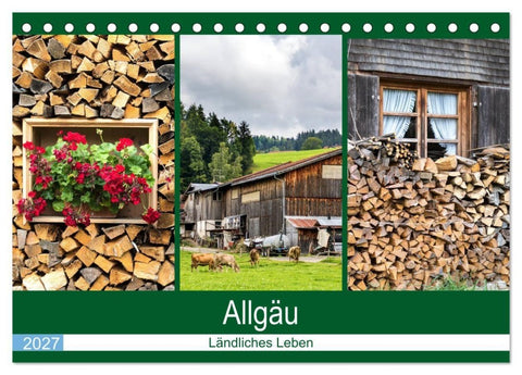 Allgäu - Landliches Leben (Tischkalender 2027 DIN A5 quer), CALVENDO Monatskalender