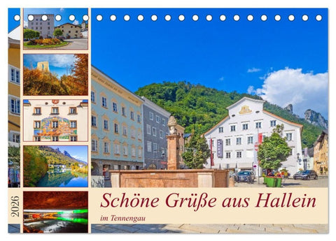 Schöne Grüße aus Hallein (Tischkalender 2026 DIN A5 quer), CALVENDO Monatskalender