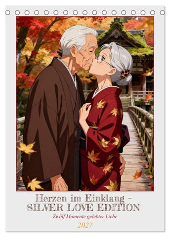 Herzen im Einklang – SILVER LOVE EDITION (Tischkalender 2027 DIN A5 hoch), CALVENDO Monatskalender