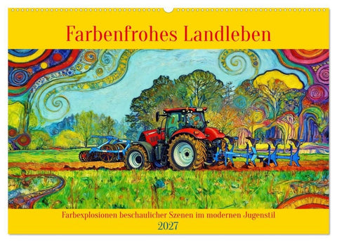 Farbenfrohes Landleben (Wandkalender 2027 DIN A2 quer), CALVENDO Monatskalender