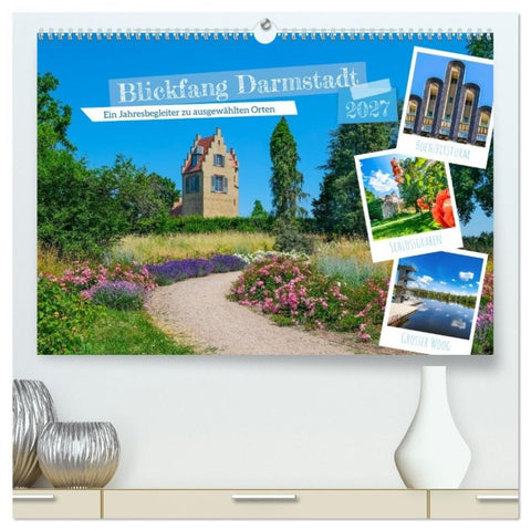 Blickfang Darmstadt! (hochwertiger Premium Wandkalender 2027 DIN A2 quer), Kunstdruck in Hochglanz