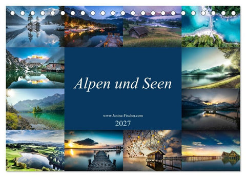 Alpen und Seen (Tischkalender 2027 DIN A5 quer), CALVENDO Monatskalender