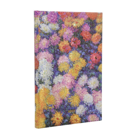 12-Monatskalender 2027 Monets Chrysanthemen Mini Horizontal