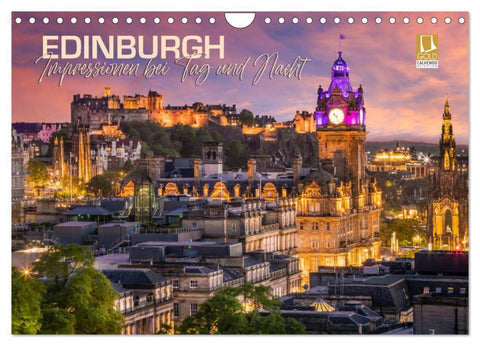 EDINBURGH Impressionen bei Tag und Nacht (Wandkalender 2026 DIN A4 quer), CALVENDO Monatskalender