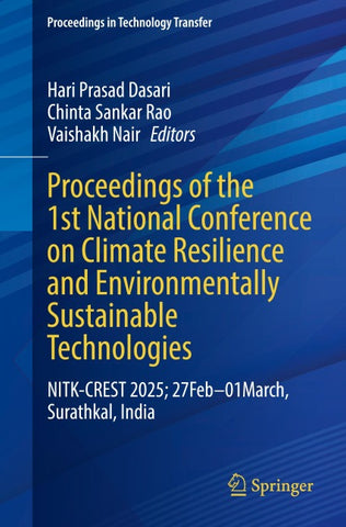 Proceedings of the 1st National Conference on Climate Resilience and Environmentally Sustainable Technologies
