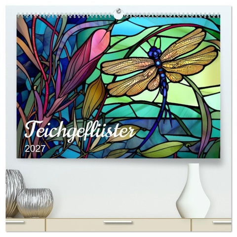 Teichgeflüster (hochwertiger Premium Wandkalender 2027 DIN A2 quer), Kunstdruck in Hochglanz