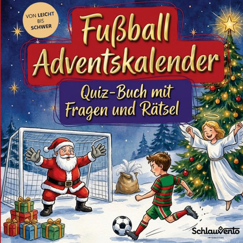 Fußball-Adventskalender: Quiz-Buch mit Fragen und Rätsel