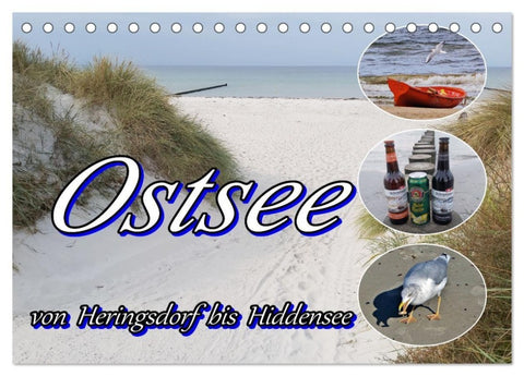 Ostsee von Heringsdorf bis Hiddensee (Tischkalender 2026 DIN A5 quer), CALVENDO Monatskalender