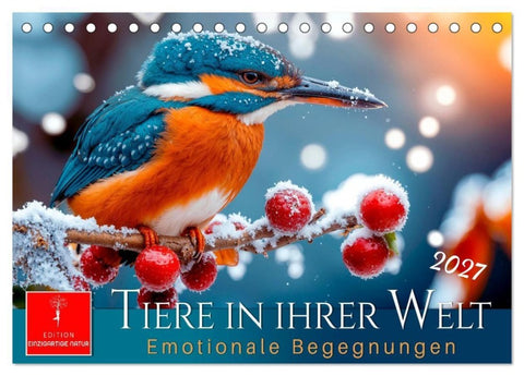 Tiere in ihrer Welt (Tischkalender 2027 DIN A5 quer), CALVENDO Monatskalender
