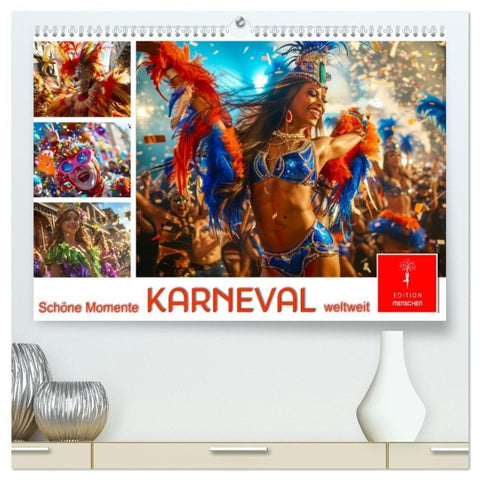 Karneval - schöne Momente weltweit (hochwertiger Premium Wandkalender 2027 DIN A2 quer), Kunstdruck in Hochglanz