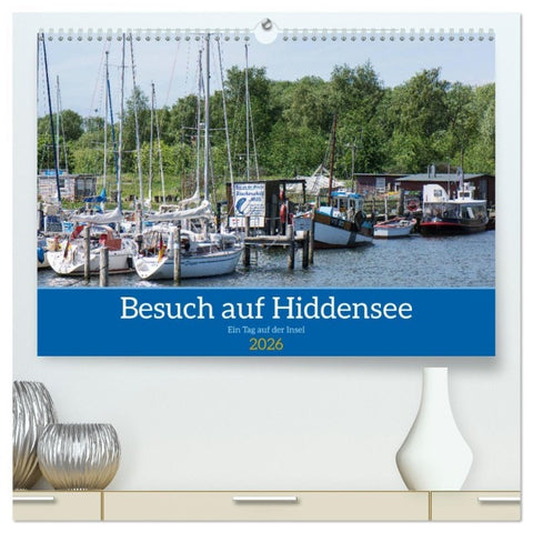 Besuch auf Hiddensee (hochwertiger Premium Wandkalender 2026 DIN A2 quer), Kunstdruck in Hochglanz