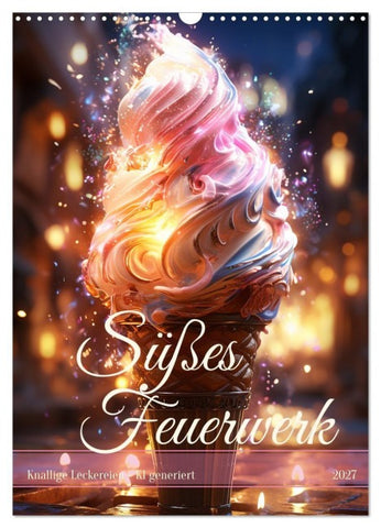 Süßes Feuerwerk (Wandkalender 2027 DIN A3 hoch), CALVENDO Monatskalender