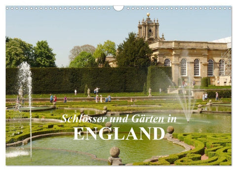 Schlösser und Gärten in England (Wandkalender 2027 DIN A3 quer), CALVENDO Monatskalender