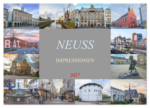 Neuss Impressionen (Wandkalender 2027 DIN A2 quer), CALVENDO Monatskalender