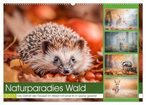 Naturparadies Wald (Wandkalender 2027 DIN A2 quer), CALVENDO Monatskalender