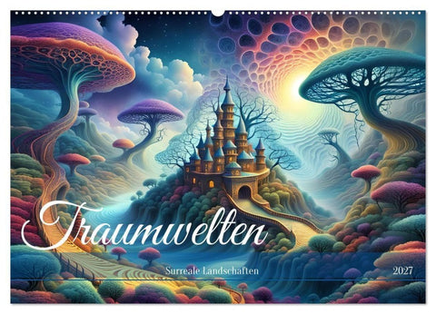 Traumwelten Surreale Landschaften (Wandkalender 2027 DIN A2 quer), CALVENDO Monatskalender