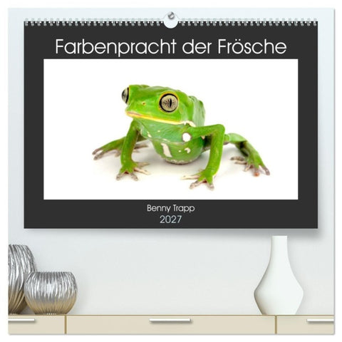 Farbenpracht der Frösche (hochwertiger Premium Wandkalender 2027 DIN A2 quer), Kunstdruck in Hochglanz