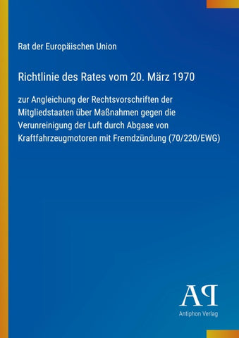 Richtlinie des Rates vom 20. März 1970
